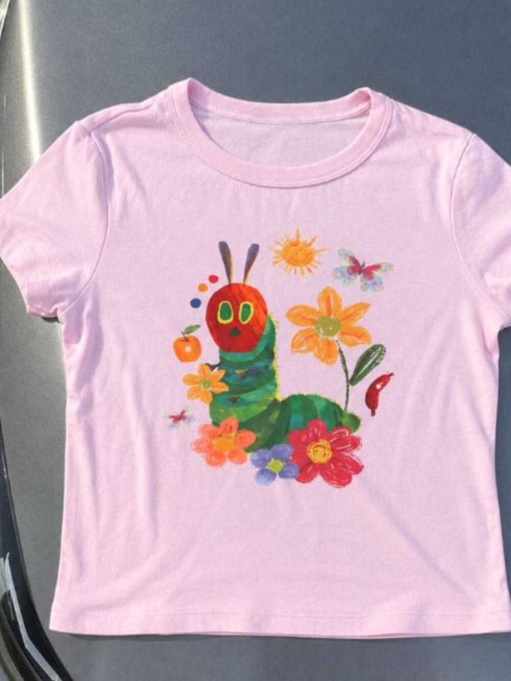 The Very Hungry Caterpillar pink baby tee
